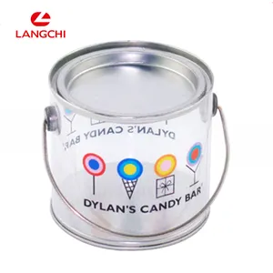 Wholesale Eco-friendly Transparent Round Seal Plastic Tin Box Packaging