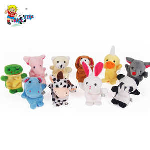 Famiglia <span class=keywords><strong>zoo</strong></span> animali di peluche che fanno le dita puppets mini giocattolo - Product Image 4