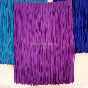 Vendite calde dirette della fabbrica che fanno domanda sulla frangia lunga della nappa del poliestere del vestito latino da 6 pollici - Product Image 5