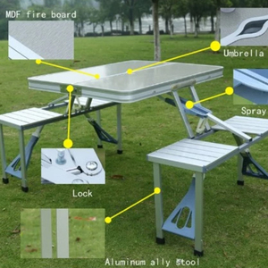 OEM Portable Aluminum <strong>Chair</strong> <strong>Foldable</strong> <strong>Table</strong> Contemporary Design for Outdoor <strong>Dining</strong> Kitchen Beach Use Plastic Furniture for - Product Image 3