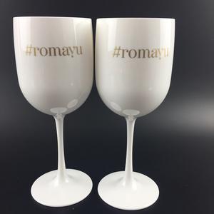 Bicchiere da vino acrilico in plastica dura Premium per feste e matrimoni - Product Image 2