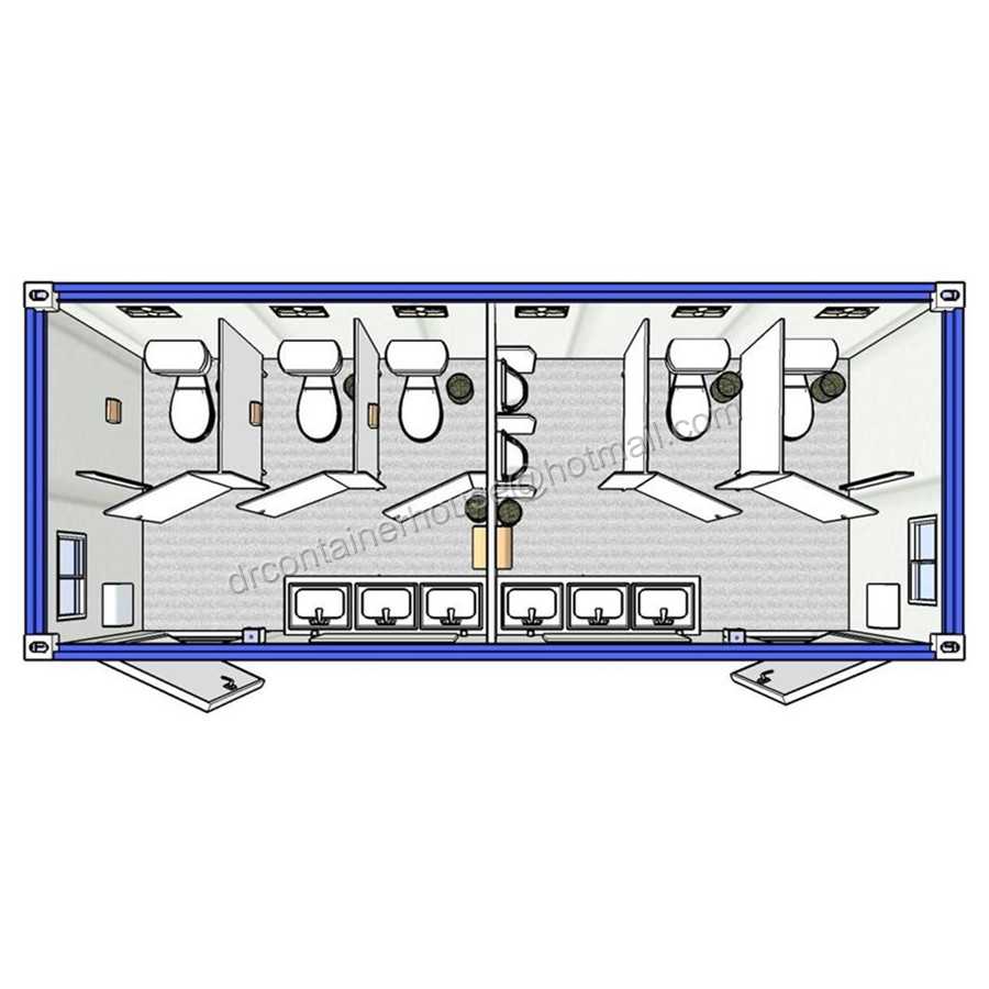 China Prefab Prefabricated Outdoor Cheap Modular Public 20FT 40FT携帯ポータブルコンテナトイレ販売のため