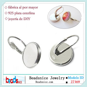 Señoras Beadsnice base ID 27369 Pendientes <span class=keywords><strong>de</strong></span> plata <span class=keywords><strong>de</strong></span> <span class=keywords><strong>ley</strong></span> 925 <span class=keywords><strong>de</strong></span> ajuste redondos aretes diseña cuadros para hacer el pendiente - Product Image 1