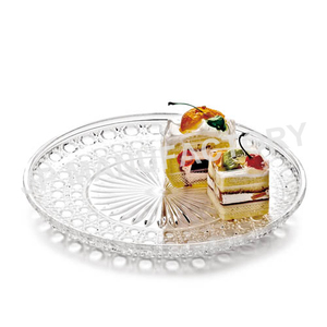 Support à gâteau transparent de 12 pouces Plateau à gâteau en cristal fantaisie Support à gâteau de mariage en polycarbonate incassable - Product Image 2
