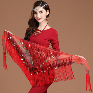 Barato Tassel Wrap Barriga Dança Quadril Cachecóis Crochet Belly <span class=keywords><strong>Dance</strong></span> Hip <span class=keywords><strong>Scarf</strong></span> com lantejoulas