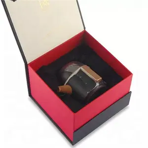 Vuelos de grabación en relieve de lujo impreso personalizado plegable negro flip caja de regalo Cierre magnético de papel de la caja de cartón magnético cerca de caja