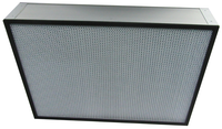 Filter Udara Hepa Bersertifikasi ISO 9001 SENBAO Efisiensi Tinggi H13 Deep-pleated untuk Penggunaan Cleanroom, Filter Kotak Fiberglass 0.3m