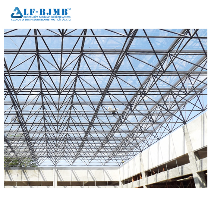 Steel space frame curve design boot roof