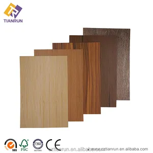 Panel decorativo de pared de grano de madera, laminado de alta presión/hpl