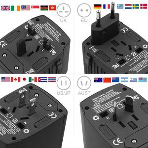 Phổ Du Lịch <span class=keywords><strong>Adapter</strong></span> 4 USB Quốc Tế Ổ Cắm Ổ Cắm Phích Cắm Bộ Chuyển Đổi Điện Tường Sạc - Product Image 4
