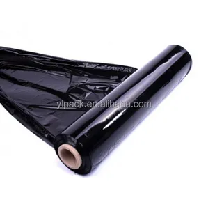 Black Plastic PE Stretch Film 1500mm Wide Soft and Moisture-Proof for Industrial Packaging and Shipping