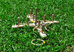 TJ MARCA GIGANTE DE MADERA JUGUETES TEJOS RING TOSS <span class=keywords><strong>JUEGO</strong></span> de JARDÍN - Product Image 3