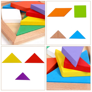 Hot Sale good personalized jigsaw puzzle wooden Tangram learning games from printout - Product Image 5