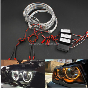 <span class=keywords><strong>Kit</strong></span> d'anneaux halo LED FSYLX 4*131mm pour voiture, projecteur LED <span class=keywords><strong>Angel</strong></span> <span class=keywords><strong>Eyes</strong></span> SMD, blanc, jaune, bleu, pour E46 E39 E38 <span class=keywords><strong>E36</strong></span> - Product Image 2