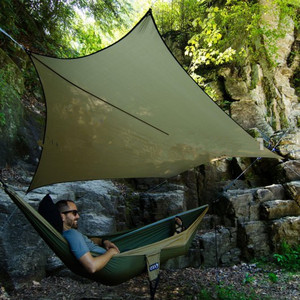 Woqi champing gấp dù để che nắng mưa bay lều với Võng với dây đai và lưới chống muỗi, xách tay không thấm nước Polyester mưa bay - Product Image 4