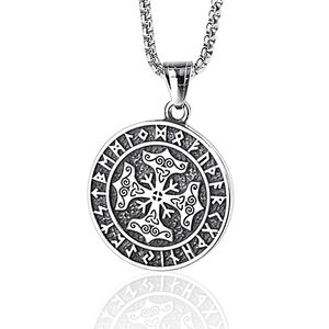 Kalung Liontin Viking Palu Baja Tahan Karat, Perhiasan untuk Pria - Product Image 1