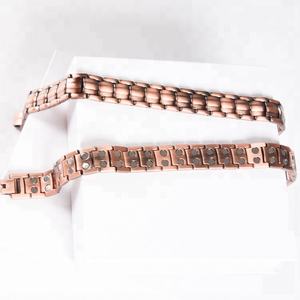 สร้อยข้อมือสแตนเลสเพื่อสุขภาพชีวภาพที่ดีที่สุดสร้อยข้อมือทองแดงแม่เหล็กรูปทรงเรขาคณิตทางศาสนาคลาสสิกสำหรับบรรเทาอาการปวดวันครบรอบ - Product Image 6