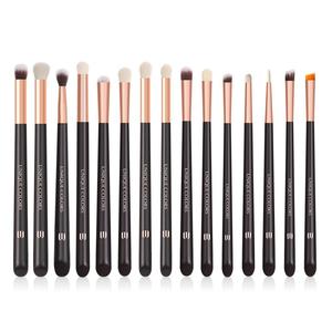 Logo personnalisé 15 pièces ensemble de pinceaux de <span class=keywords><strong>maquillage</strong></span> cosmétique pour les yeux ensemble de pinceaux de fard à paupières professionnel en bois de qualité supérieure bon marché - Product Image 3