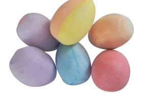 Bán buôn tùy chỉnh 6 cái trứng hình Jumbo trẻ em vỉa hè phấn Phấn phấn sáng tạo mà không cần Khăn lau bụi - Product Image 4