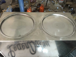 Gl-f500 Double casseroles thaïlande alevins <span class=keywords><strong>Machine</strong></span> à crème glacée - Product Image 2