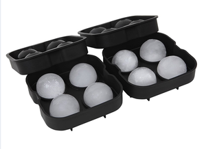 Utensilios de <span class=keywords><strong>cocina</strong></span> de silicona, 4 tazas, molde de bola de hielo, congelador, bandejas de cubitos de hielo seguros, gran oferta - Product Image 3