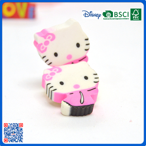 Ventes chaudes mignon bonjour kitty chat gomme <span class=keywords><strong>3D</strong></span> en forme de rose de bande dessinée gomme - Product Image 2