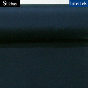 Tessuto in Crepe De Chine di seta pesante di colore nero 40mm - Product Image 3