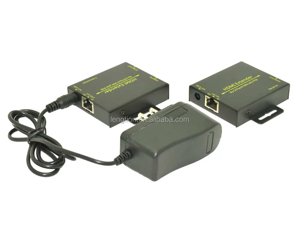 HDMI Extender POE Balun Lebih Cat5e Cat6 RJ45 Kabel Ethernet 50 M HDMI Loop Out Transmisi Penuh 3D HD 1080 P Untuk <span class=keywords><strong>HDTV</strong></span> CCTV kamera