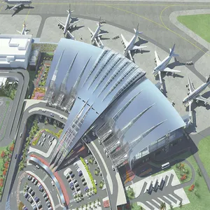 Fonte de estruturas de aço de fabricação do aeroporto internacional profissional