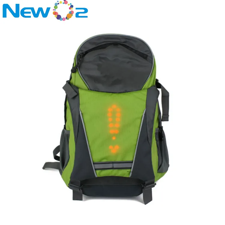 Night Safety USB Rechargeable LED Light Up Turn Signal Backpack