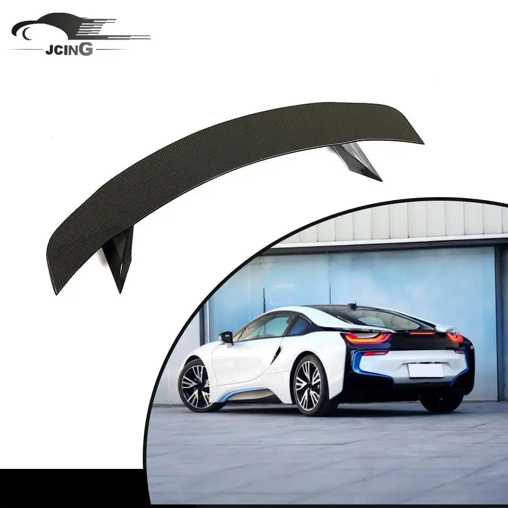 Becquet arrière noir brillant en Fiber de carbone de haute qualité, aileron de coffre arrière adapté à la BMW i8 2014 — 2018 Style H