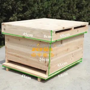 China Supplier Beekeeping Equipment One Layer 10 Frames Langstroth Wooden Beehive