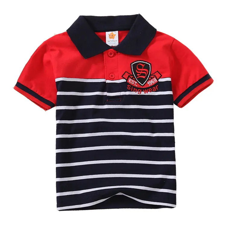 Children Short Sleeve Different Colors baby boys fashion Polo T shirt kids tops child wear wholesale clothes boys polo shirts