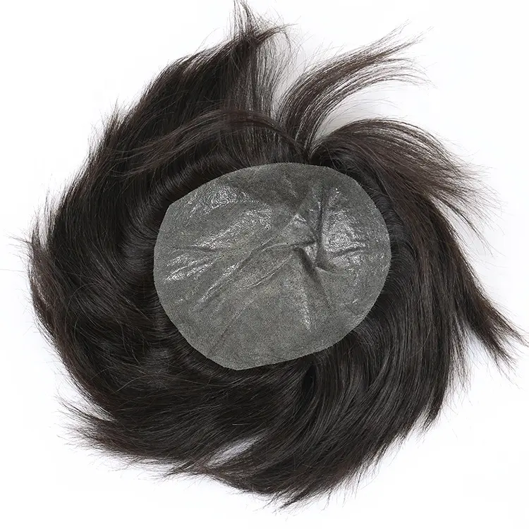 В наличии, бразильский супер тонкий парик из искусственной кожи, мужские человеческие волосы