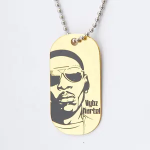 Rvs Custom Metalen Ketting Dog Tag