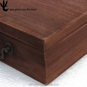Pantalla al por mayor retro de almacenamiento de madera caja de embalaje de regalo de la vendimia por encargo maleta - Product Image 4