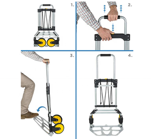Utilidad portátil Premium y carro móvil rodante plegable 150kg camión de mano ligero inteligente plegable carros de compras - Product Image 6