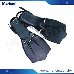 Open Heel Flippers With Plastic Buckles Swimming Diving Rubber Fins - Product Image 4