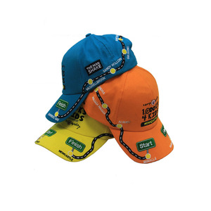 แฟชั่นใหม่ Applique โลโก้ยุคเย็บปักถักร้อยน่ารักที่กำหนดเอง6-แผง100% ผ้าฝ้ายเด็กหมวกเบสบอล - Product Image 1
