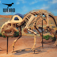 Squelette de dinosaure réaliste en fibre de verre, modèle fossile avec structure métallique en acier, pour exposition éducative intérieure et extérieure