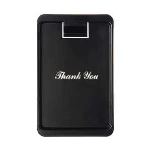 7.75 x 4.37 inch restaurant and hotel PP Black plastic  Check Holder Presenter and Tip Tray with clip BPA free