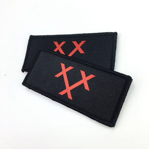 Bán buôn Trung Quốc Nhà cung cấp tùy chỉnh dệt Vá Hot Bán quần áo nhãn dệt các bản vá lỗi với móc và vòng lặp ủng hộ - Product Image 1