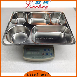 Vente chaude profonde inoxydable 5 compartiment <span class=keywords><strong>plateau</strong></span> en acier, de qualité alimentaire boîte à <span class=keywords><strong>lunch</strong></span> pour les enfants - Product Image 5