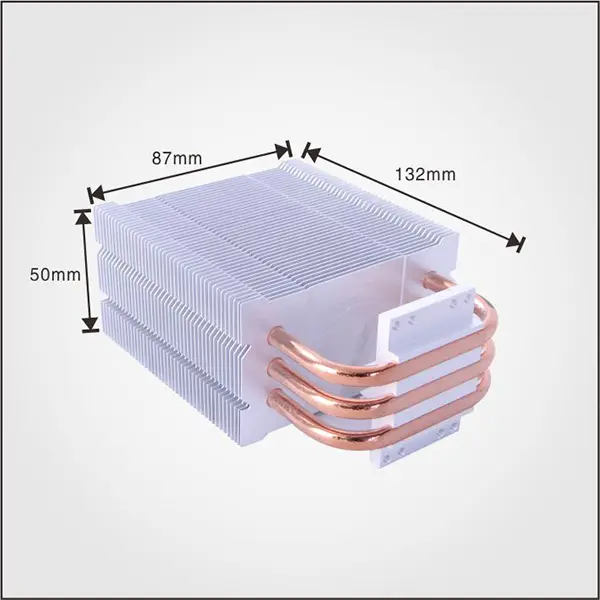 Proveedor de energía, OEM, tubo de cobre, aletas de enfriamiento de aluminio o tubo de calor de disipador de calor de cobre