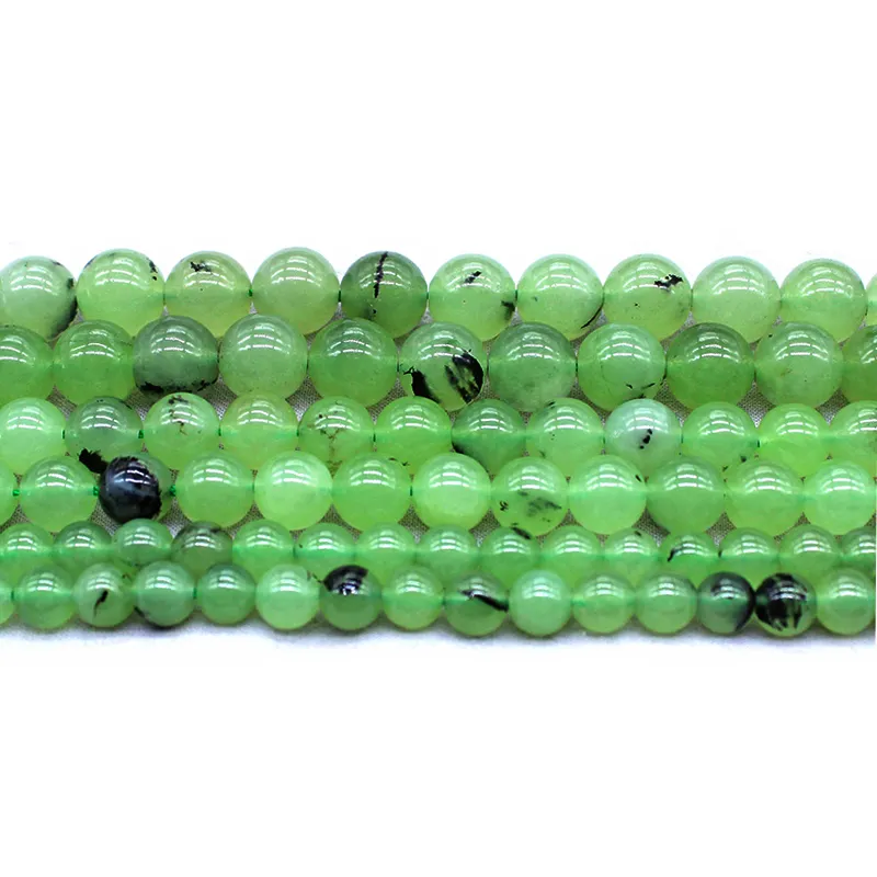 Perles de préhnite naturelles, lot de pierres précieuses pour la fabrication de bijoux, 100 pièces, AB1655