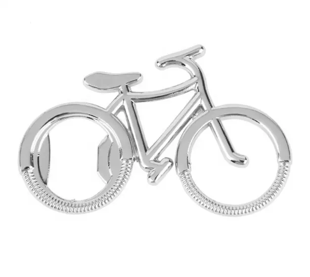 ขายส่งราคาถูกที่กำหนดเองโลหะผสมสังกะสีสแตนเลสโลหะ3D พวงกุญแจจักรยานพวงกุญแจจักรยานรูปร่างที่เปิดขวด