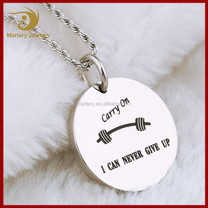 <span class=keywords><strong>Pas</strong></span> <span class=keywords><strong>cher</strong></span> Gravé fitness inspiré bijoux hommes Pendentif Haltère Collier pour fit vie - Product Image 2