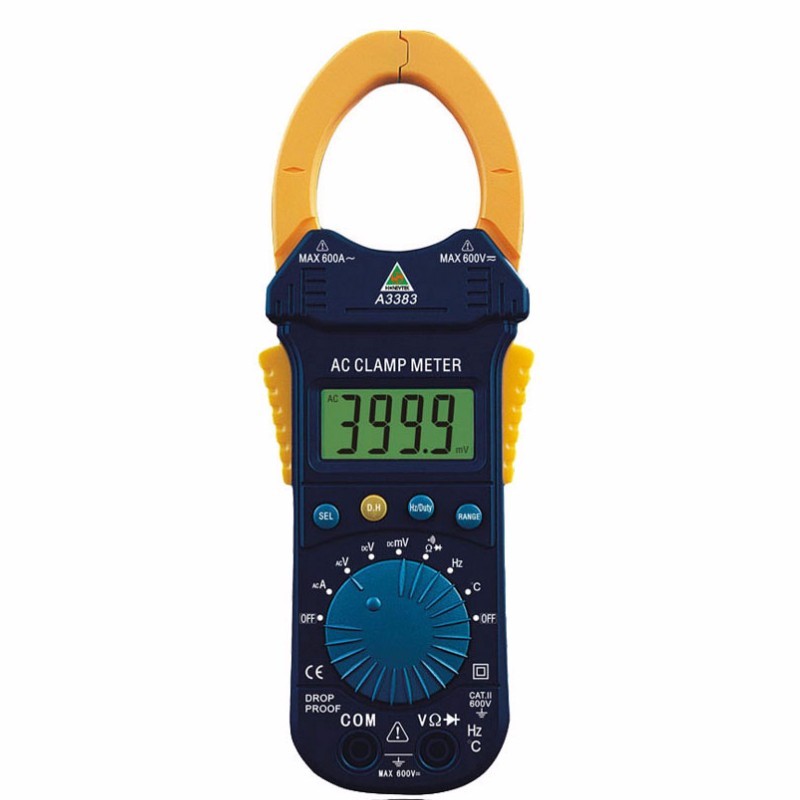 A3383 LCD AC/ DC Voltage Resistance Capacitance Frequency Temperature Tester Handheld Multimeter Digital Clamp Multimeter