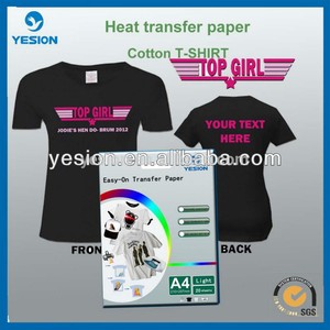 Papel de transferencia de impresión de inyección de tinta oscura de alta calidad Yesion, papel de transferencia <span class=keywords><strong>3G</strong></span> Jet-<span class=keywords><strong>Opaque</strong></span> A3 A4 - Product Image 4