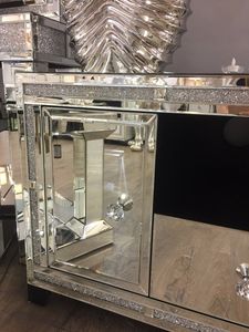 <span class=keywords><strong>Tavolo</strong></span> Consolle Specchiato con Diamanti Frantumati Scintillanti, Mobile TV per Soggiorno, <span class=keywords><strong>Tavolo</strong></span> a Specchio per Ingresso - Product Image 3